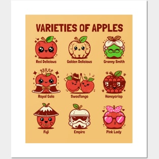 Varieties of apples - Funny apple types - Red Posters and Art